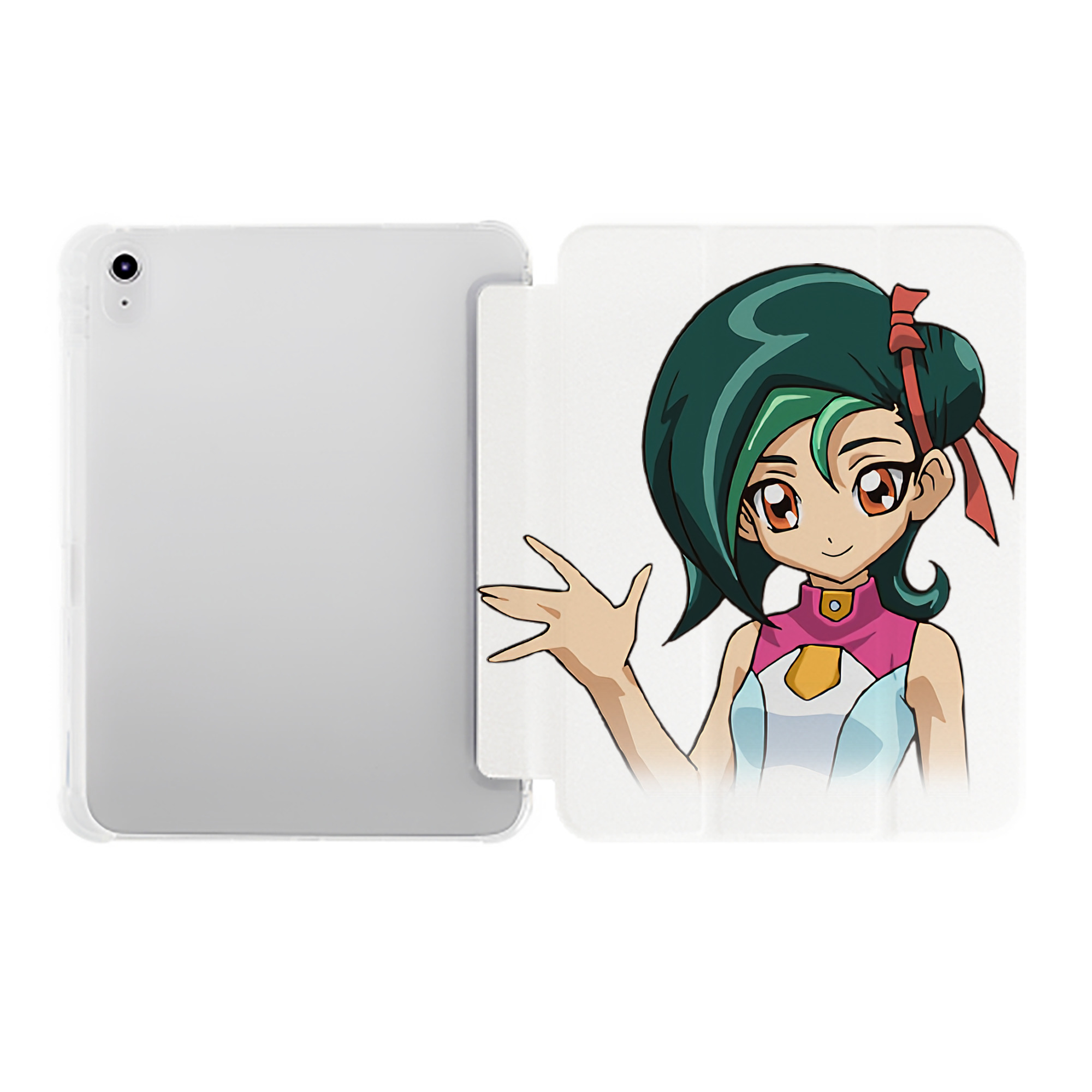 （画像用） 遊☆戯☆王 Yu-Gi-Oh! IPad ケース ペン収納付き 三つ折りスタンド PUレザー×シリコン 対応機種9.5/10.5/10.9インチ